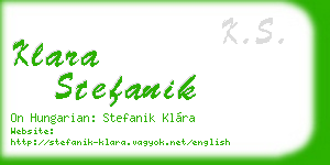 klara stefanik business card
